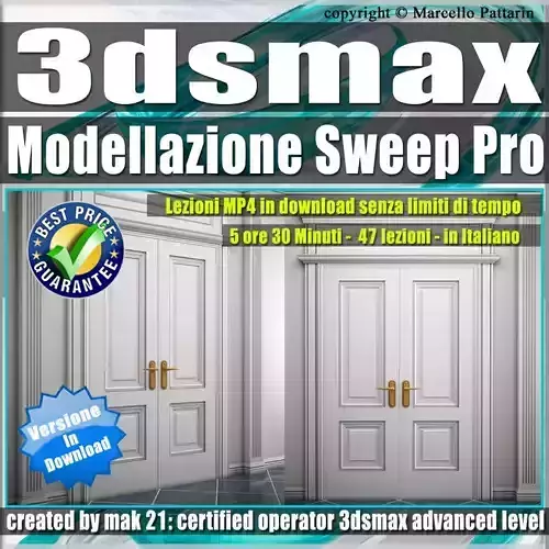 3ds max  Modellazione Architettonica Sweep Pro Tutorial MP4 3D model