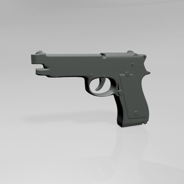 Gun 01 3D model_5