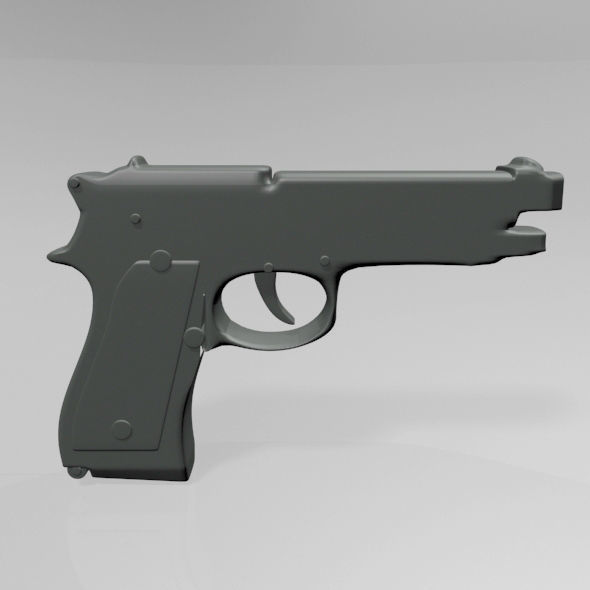 Gun 01 3D model_14