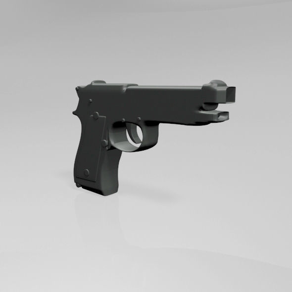 Gun 01 3D model_9