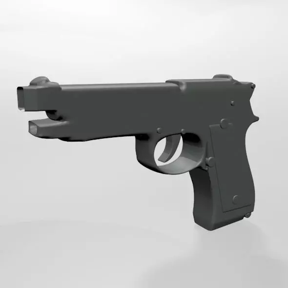 Gun 01 3D model_0