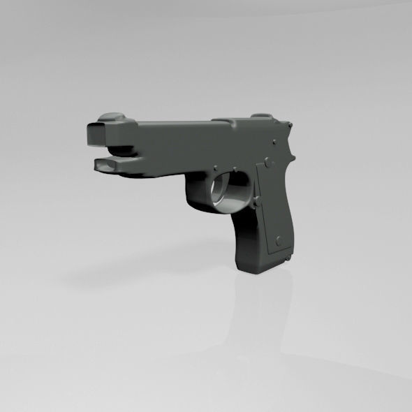 Gun 01 3D model_6