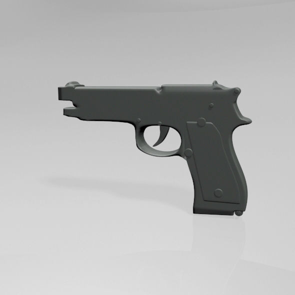 Gun 01 3D model_4