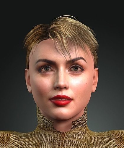 ana de armas  3D design Ready for animation 3D model 3D model