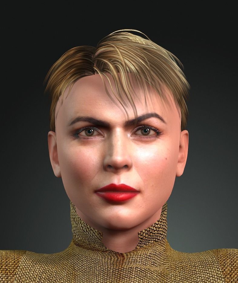 ana de armas  3D design Ready for animation 3D model 3D model_14