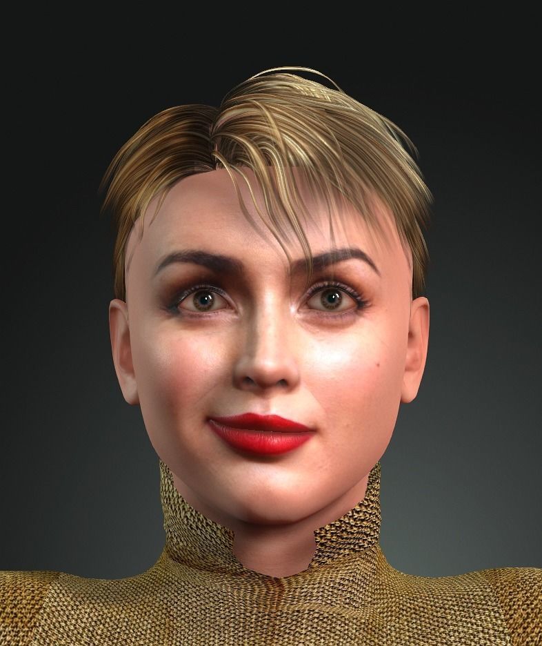 ana de armas  3D design Ready for animation 3D model 3D model_10