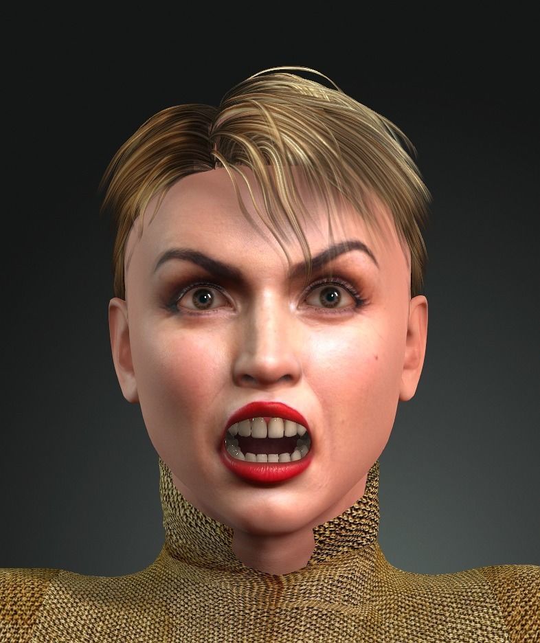 ana de armas  3D design Ready for animation 3D model 3D model_15