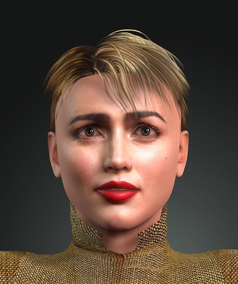 ana de armas  3D design Ready for animation 3D model 3D model_2