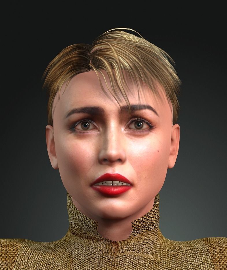 ana de armas  3D design Ready for animation 3D model 3D model_13