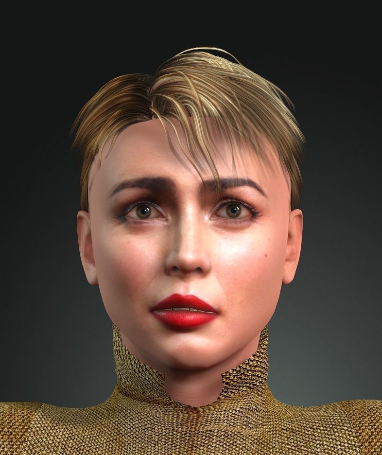 ana de armas  3D design Ready for animation 3D model 3D model_12