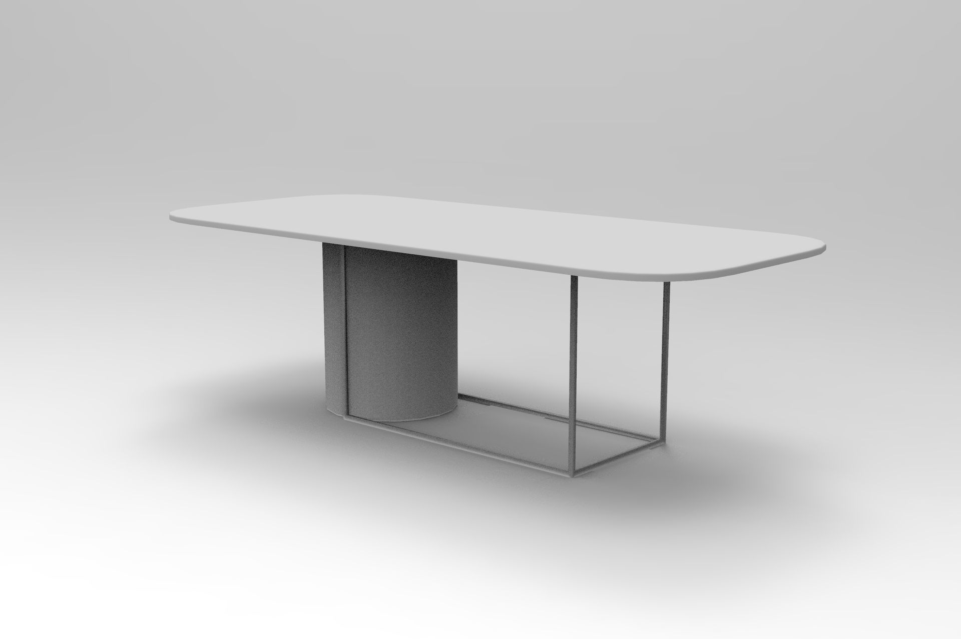 Dinning Table Low-poly 3D model_6