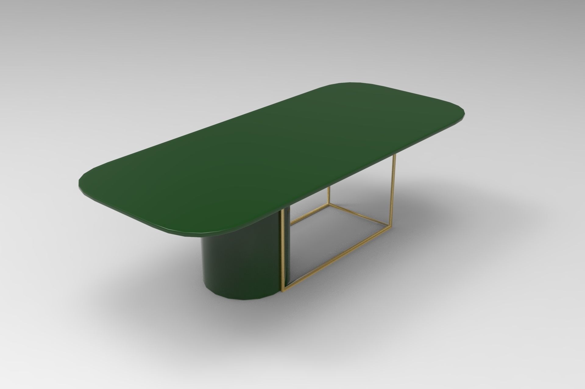 Dinning Table Low-poly 3D model_2