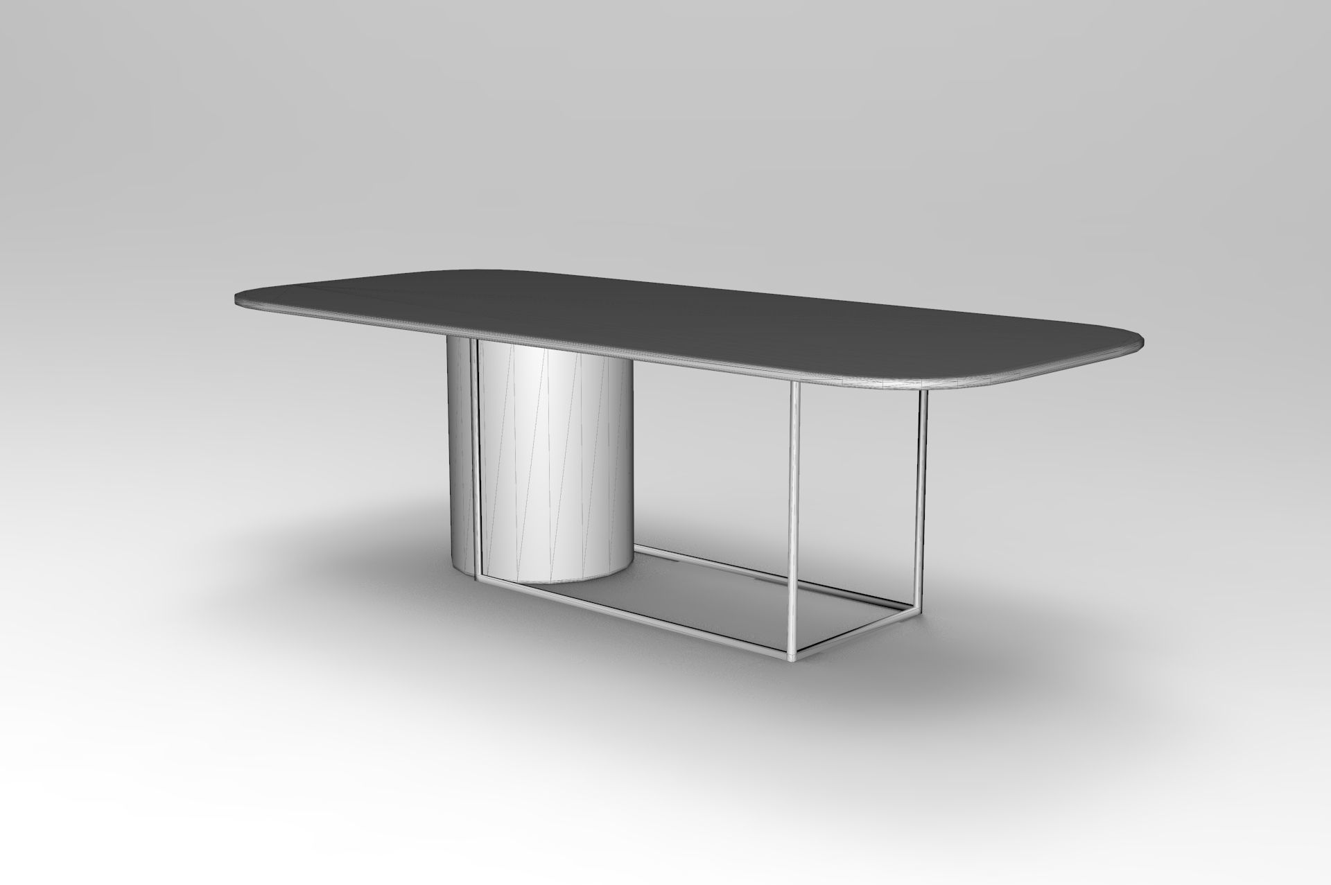 Dinning Table Low-poly 3D model_5