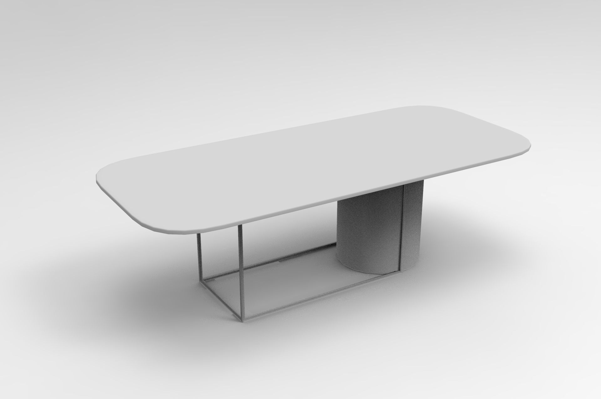Dinning Table Low-poly 3D model_7