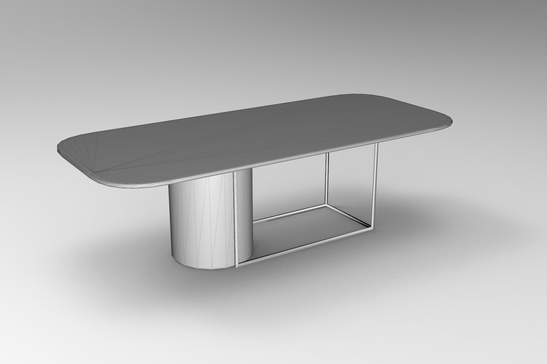 Dinning Table Low-poly 3D model_4