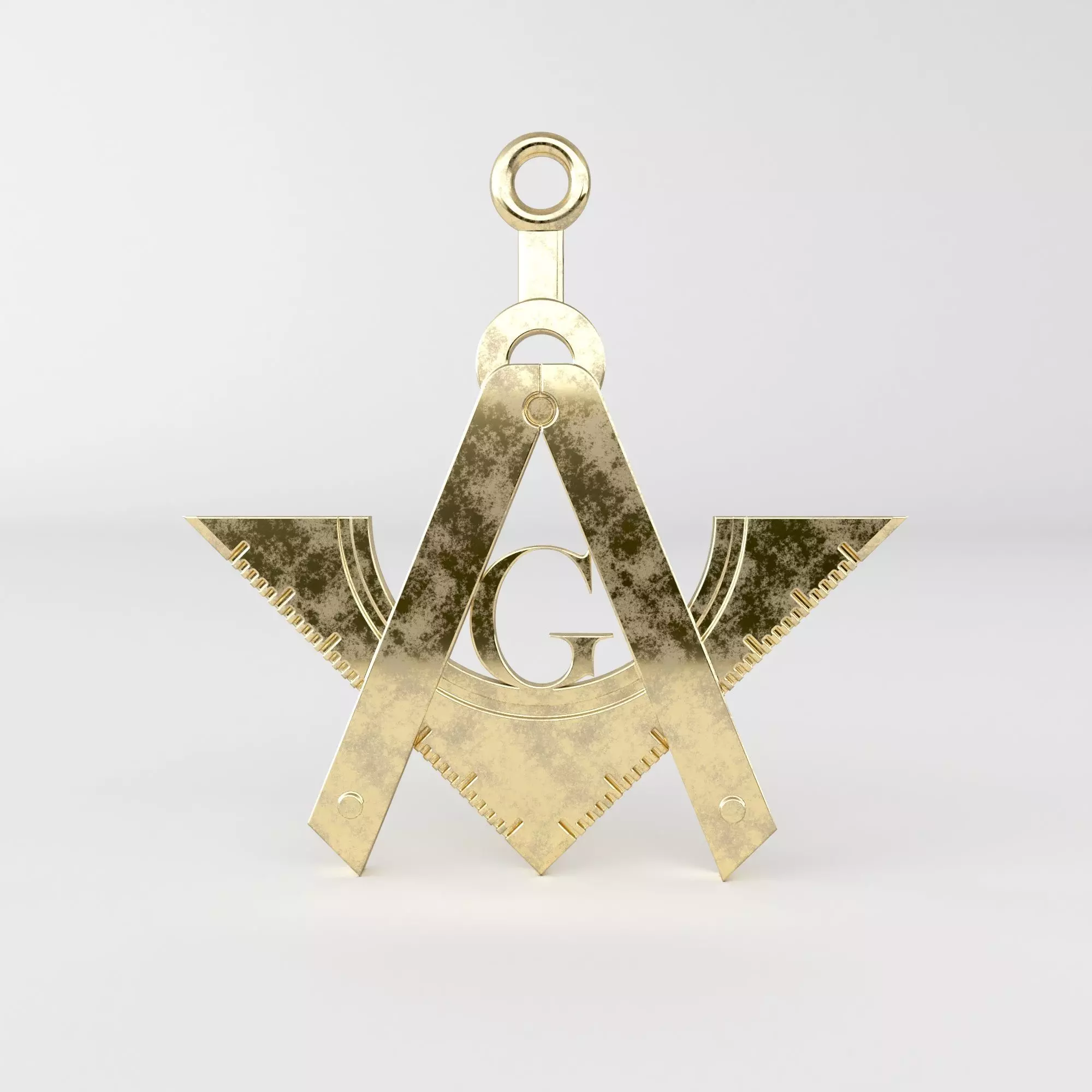 Masonic pendant 03 3D print model