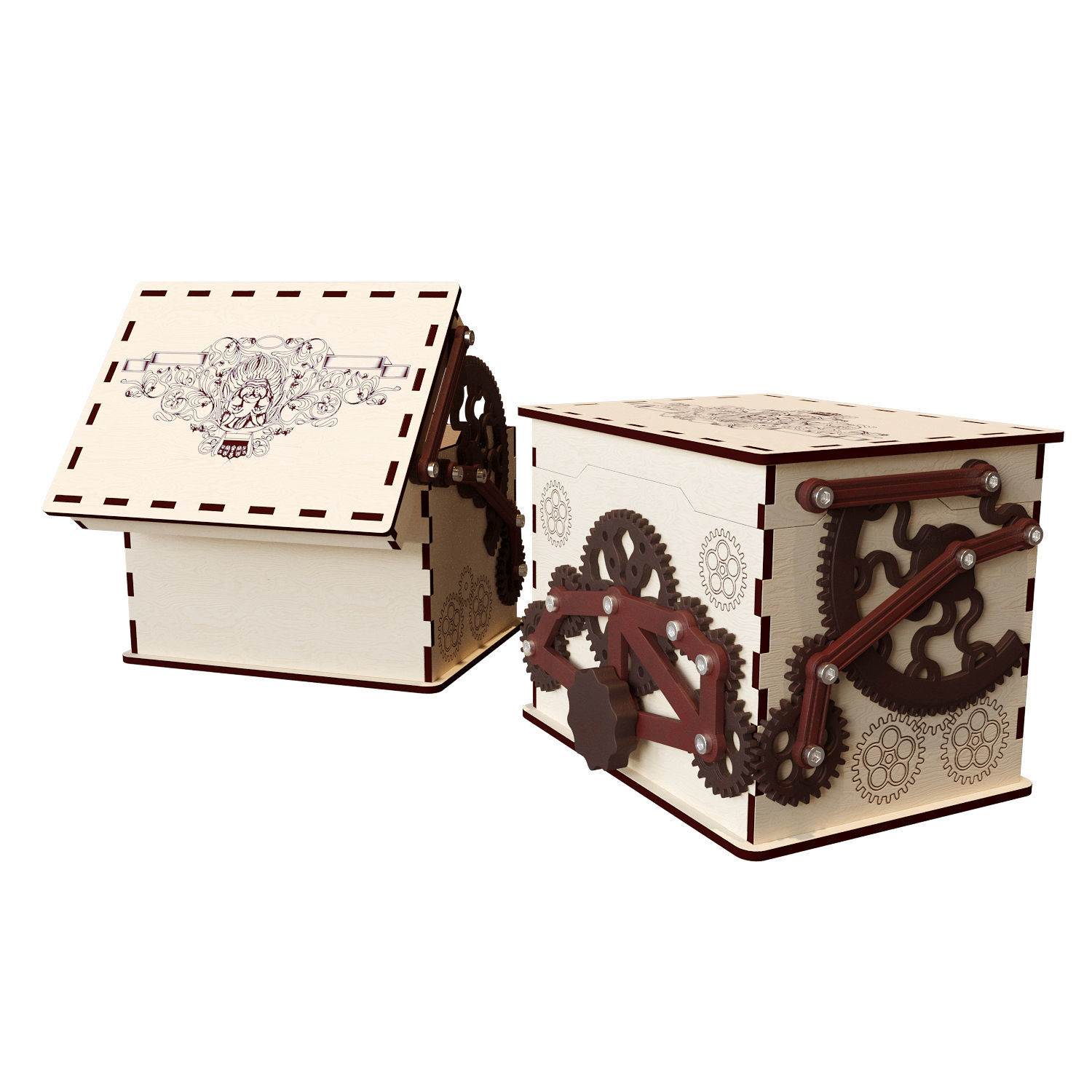 Mechanical box 3D model_3