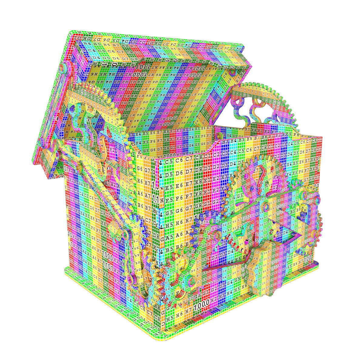 Mechanical box 3D model_5