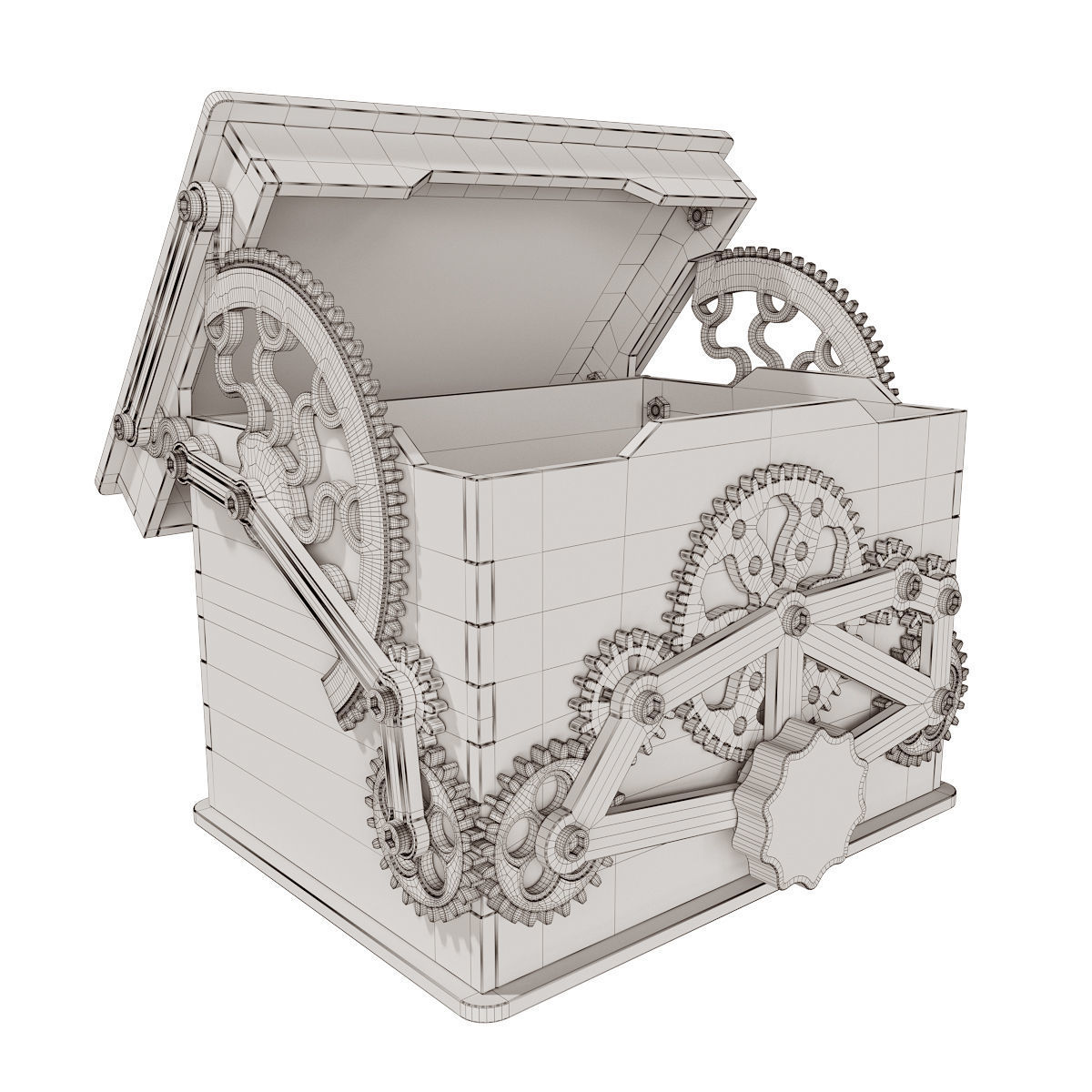 Mechanical box 3D model_4