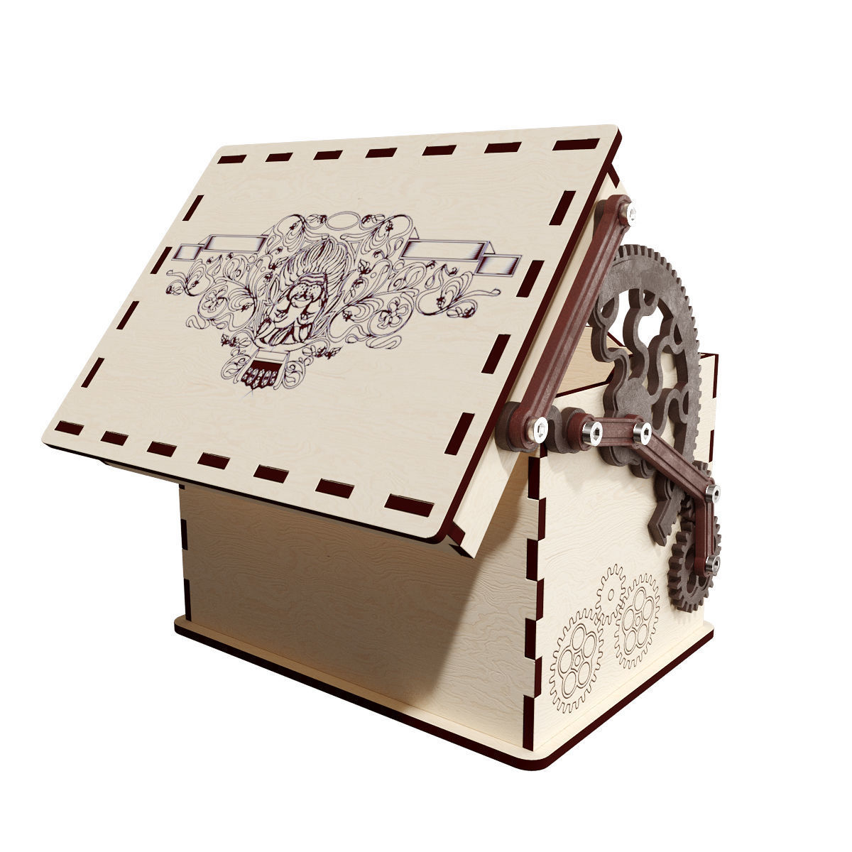 Mechanical box 3D model_2