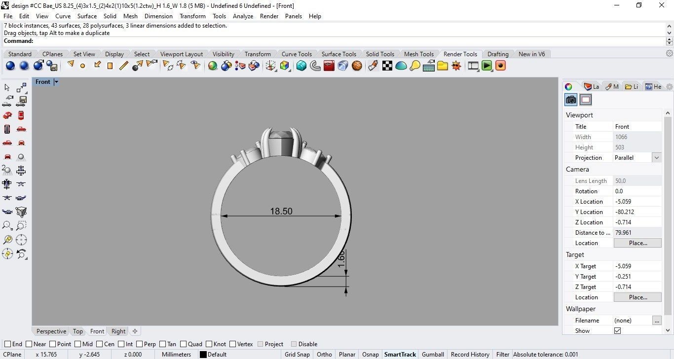 Ring CC Bea 3D print model_6
