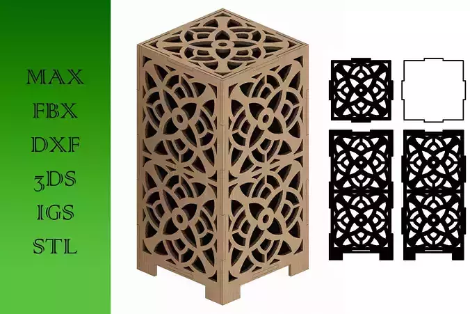 Wooden Lamp Laser Cut desk lamp lampshade