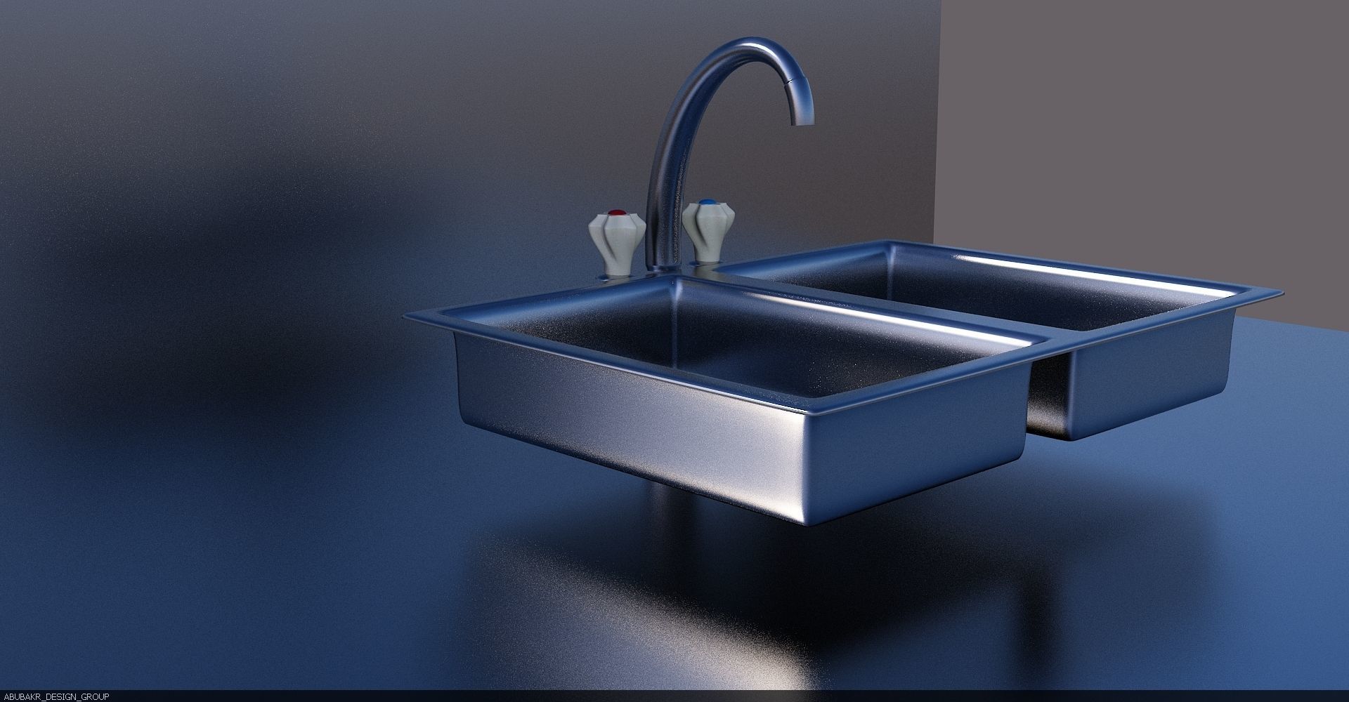 Sink for washing 3D print model_2