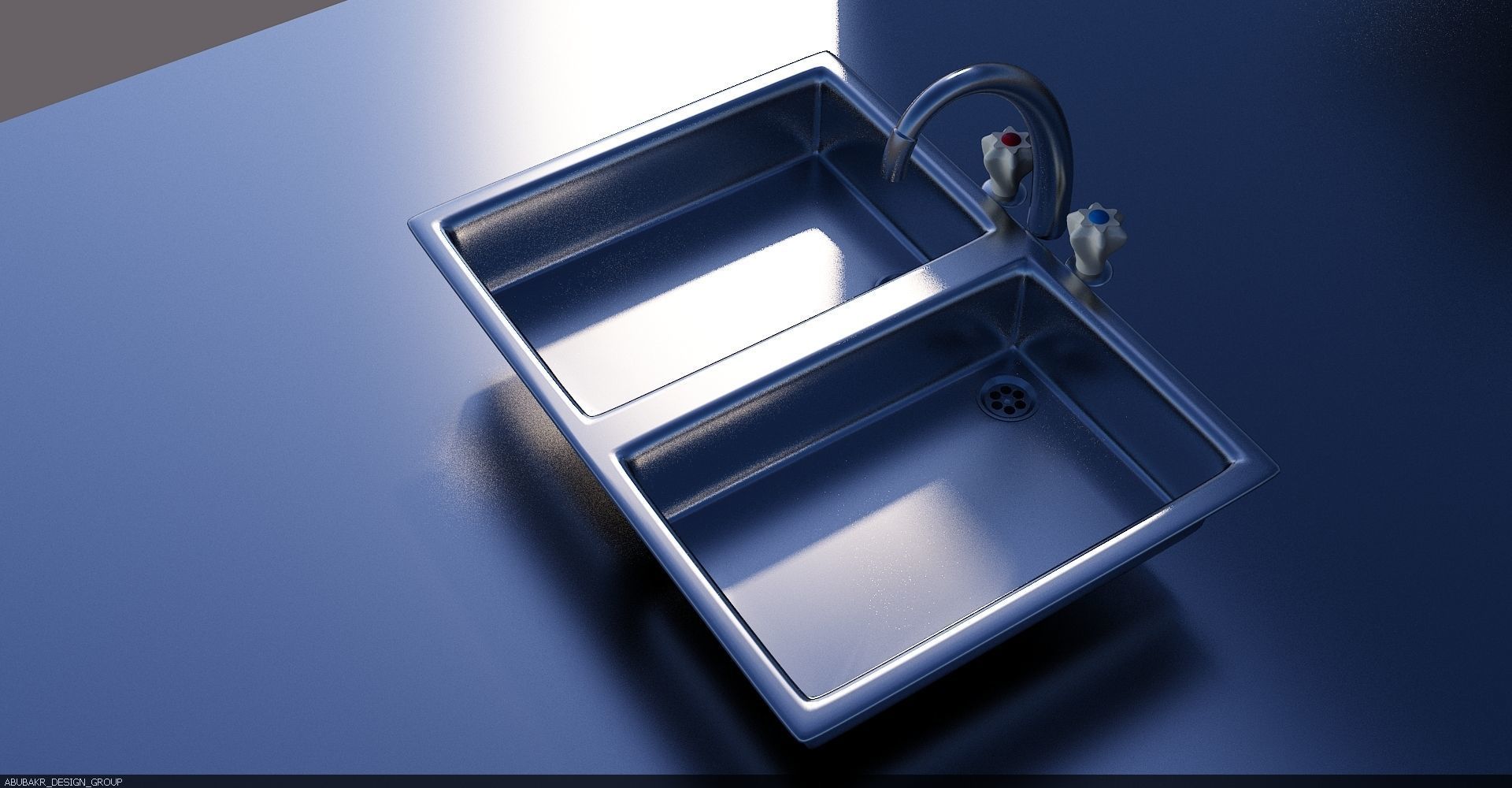 Sink for washing 3D print model_8