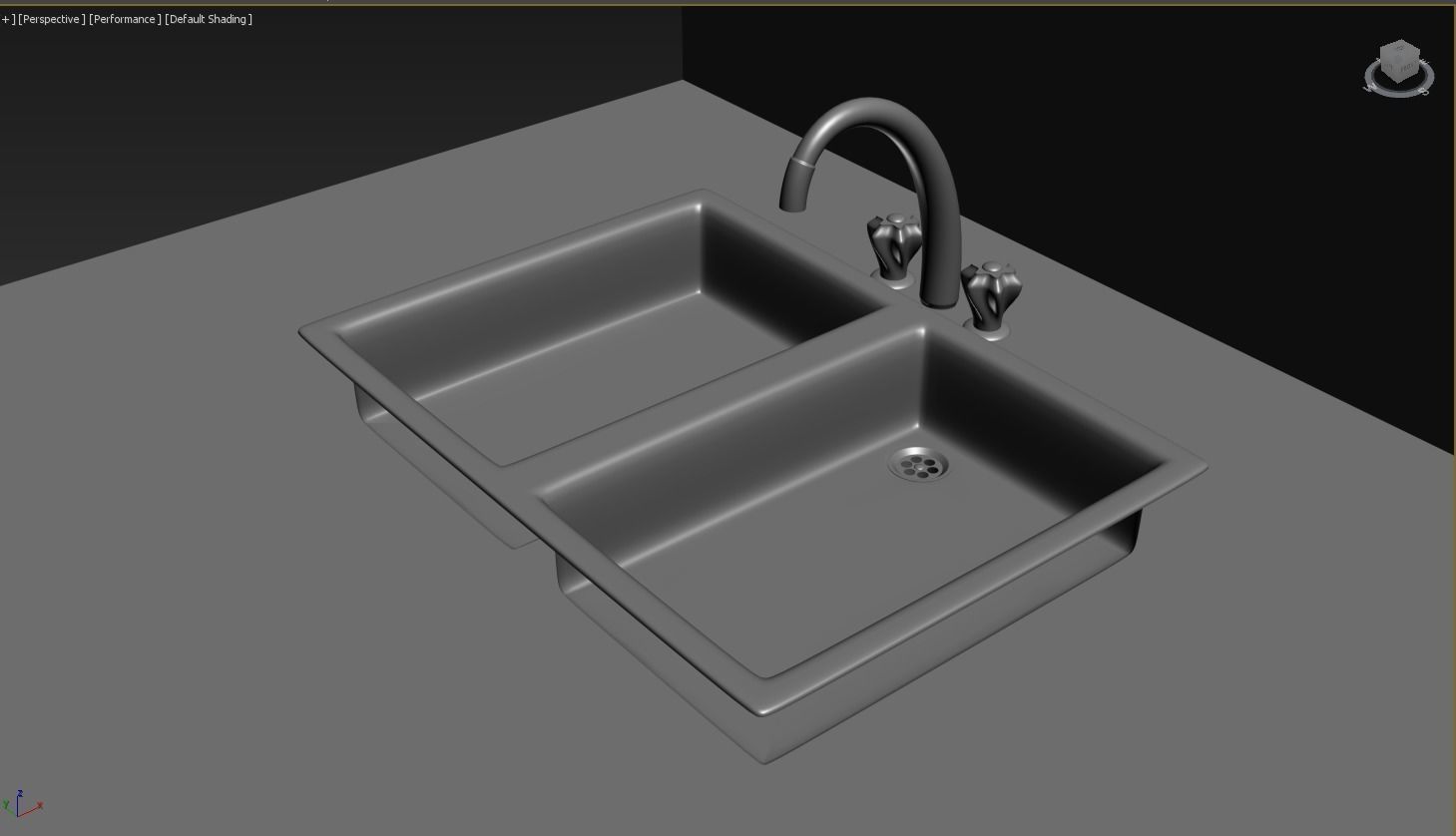 Sink for washing 3D print model_4