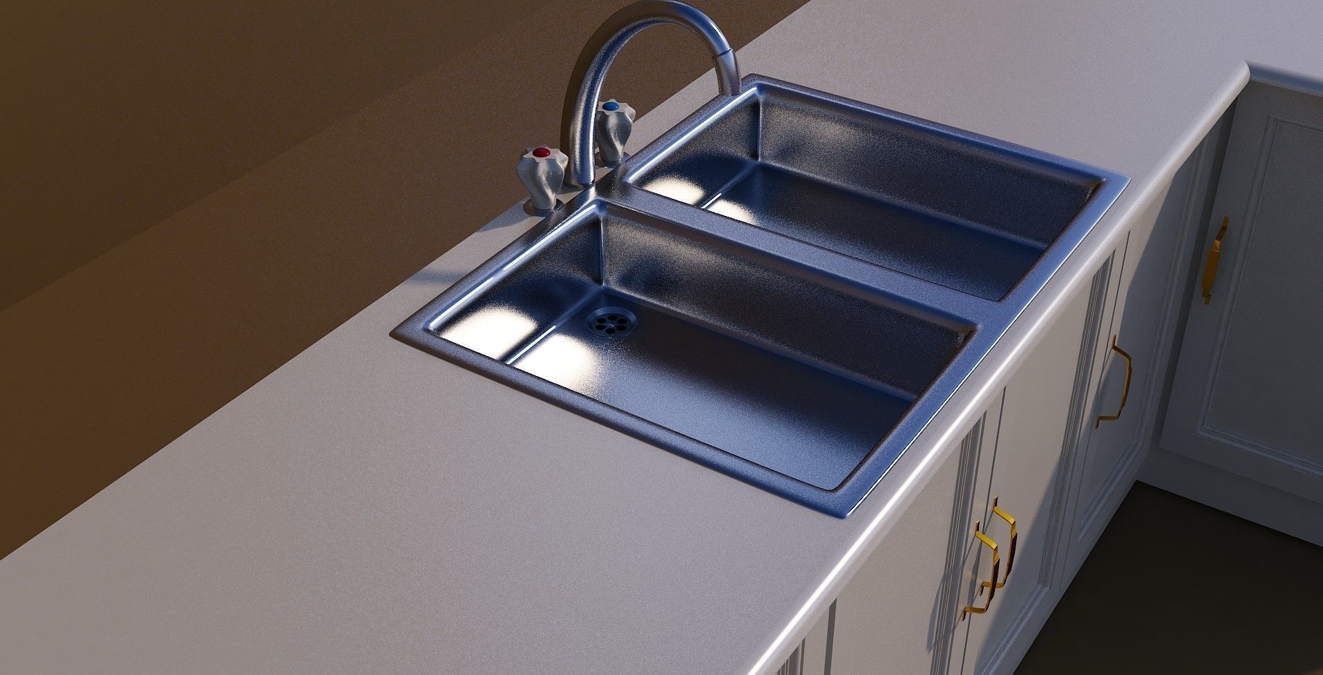 Sink for washing 3D print model_1
