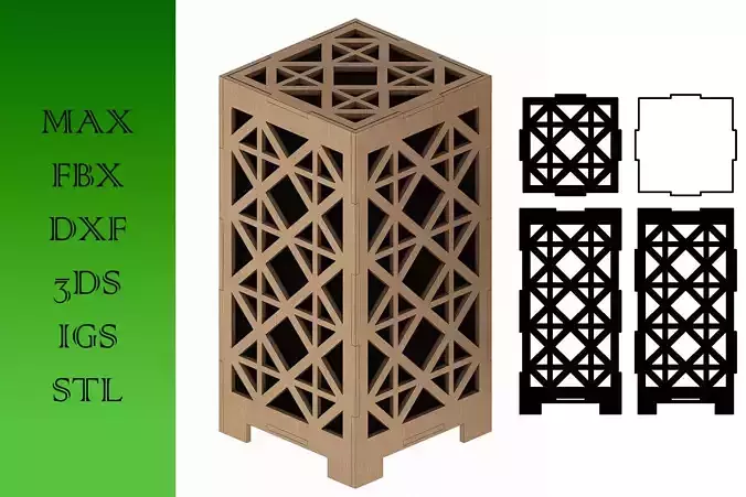 Wooden Lamp Laser Cut desk lamp lampshade