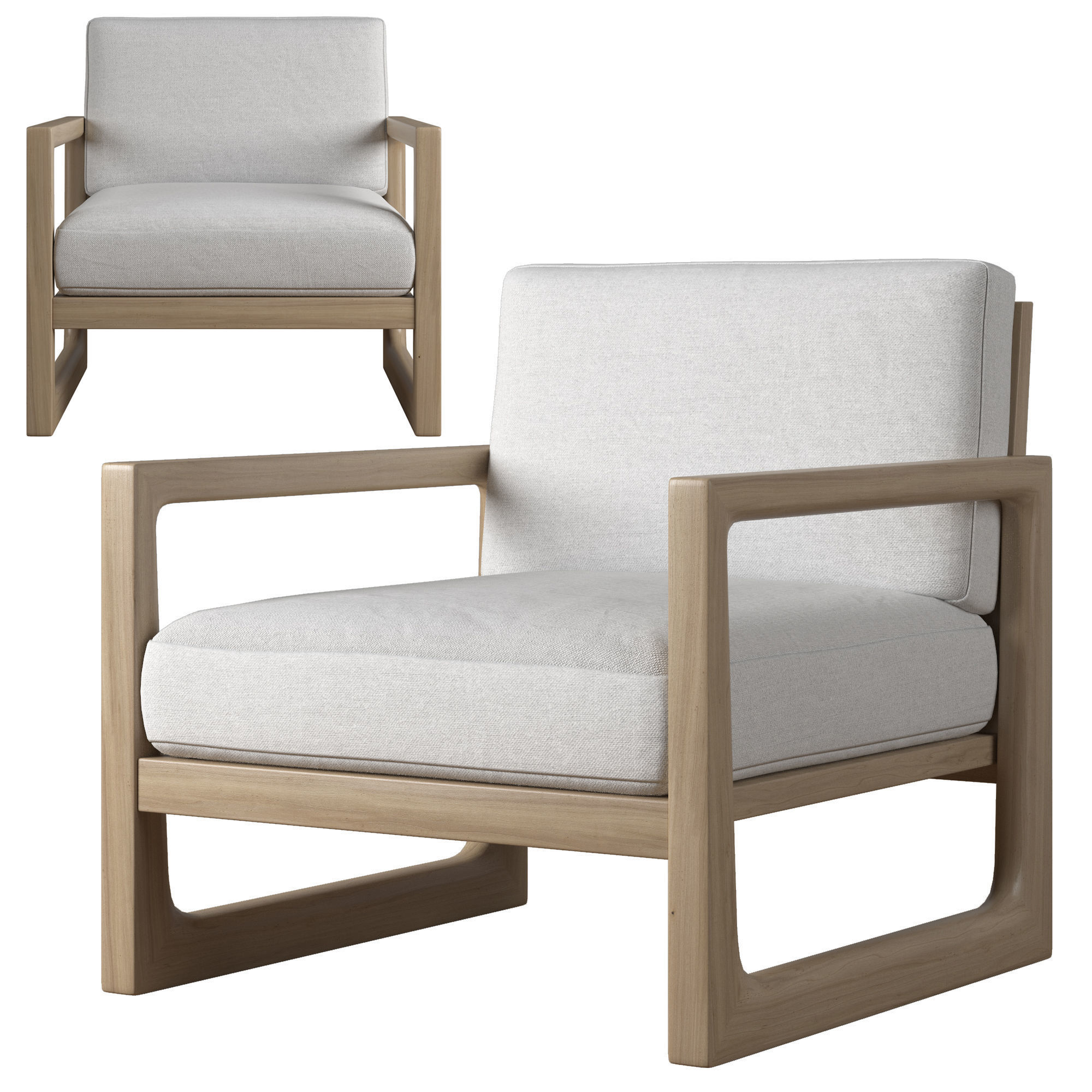 Rh Navaro Lounge Chair 3D model | CGTrader