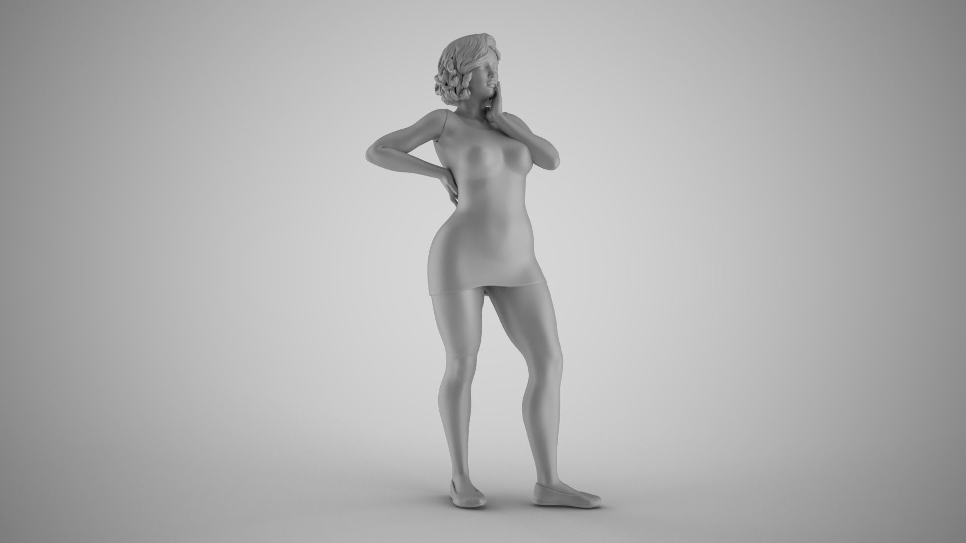 Girl Watching Over 3D print model_2