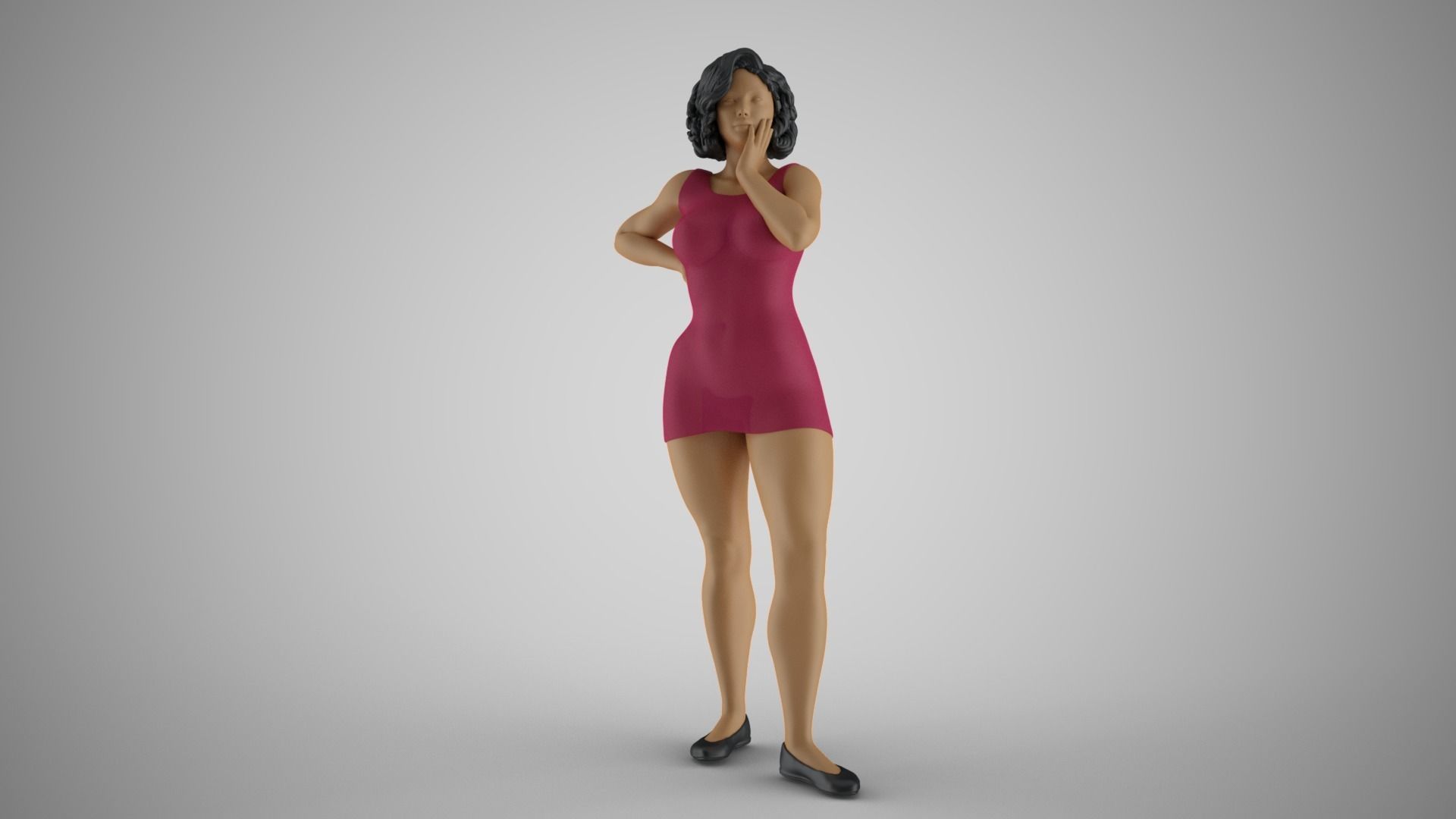 Girl Watching Over 3D print model_10
