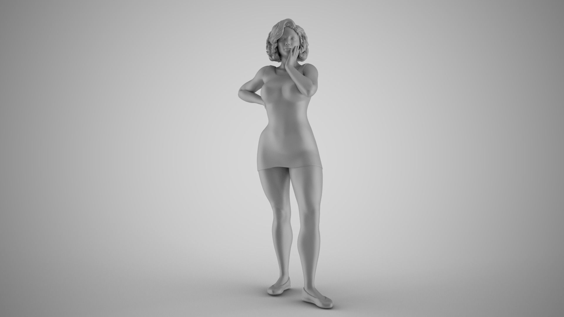 Girl Watching Over 3D print model_1
