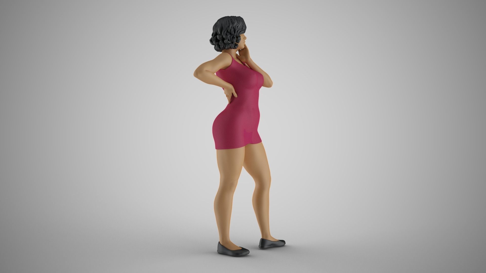 Girl Watching Over 3D print model_4