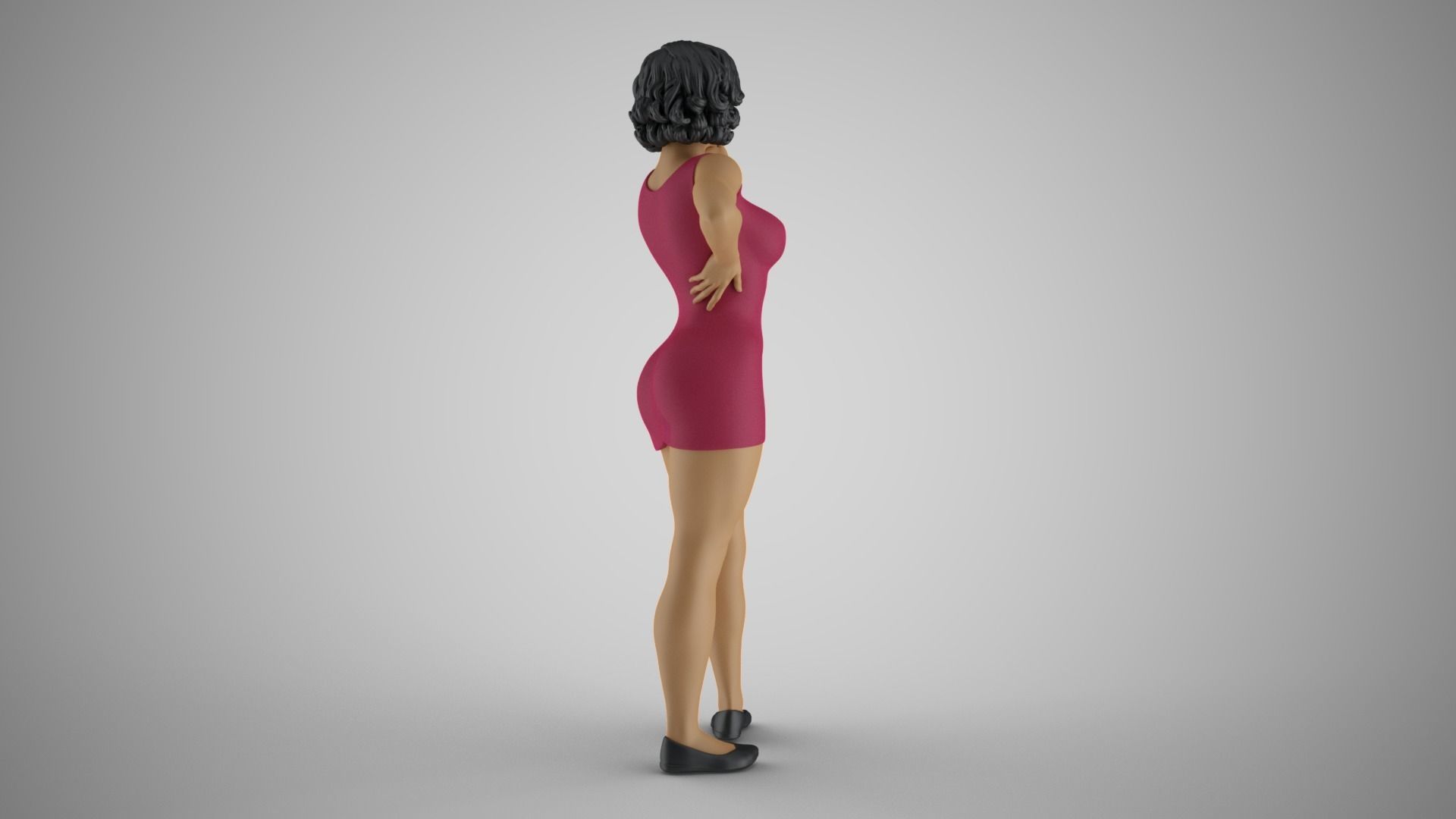 Girl Watching Over 3D print model_5
