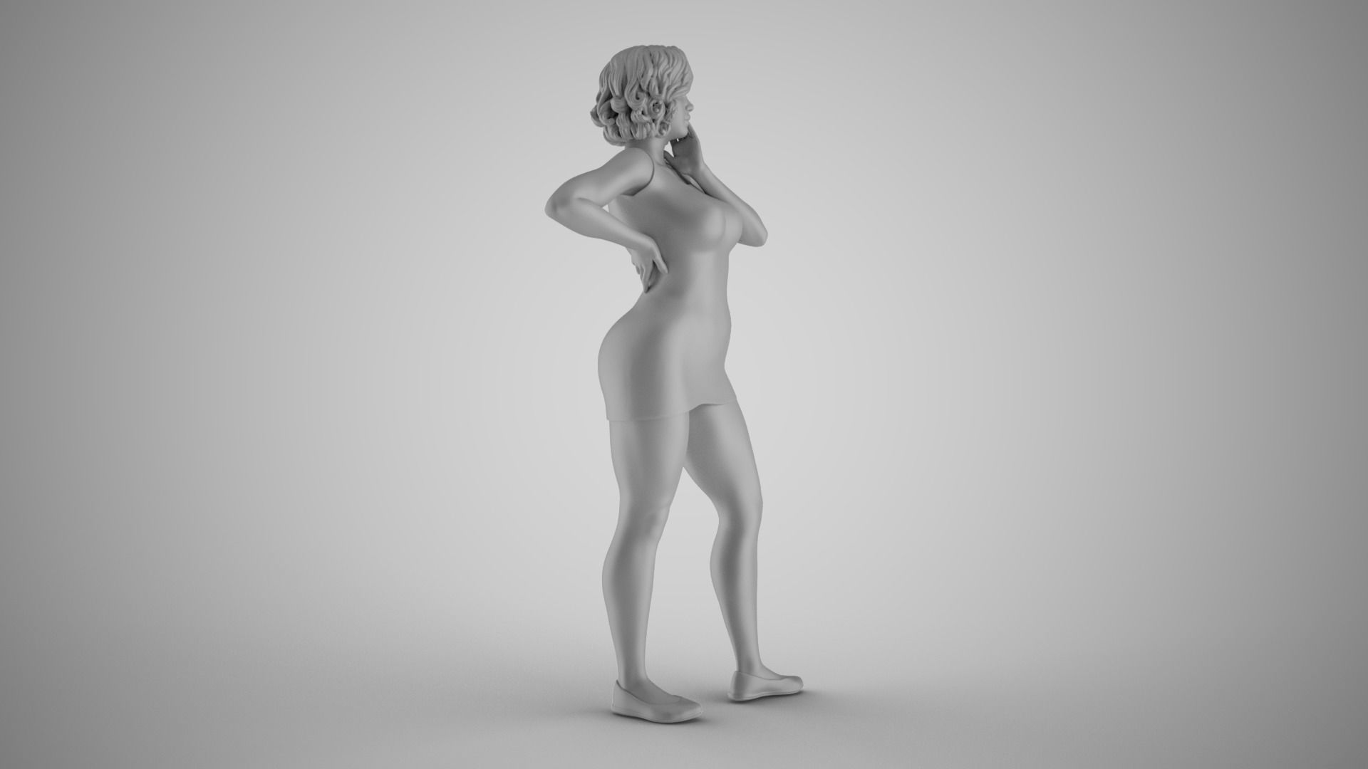 Girl Watching Over 3D print model_3