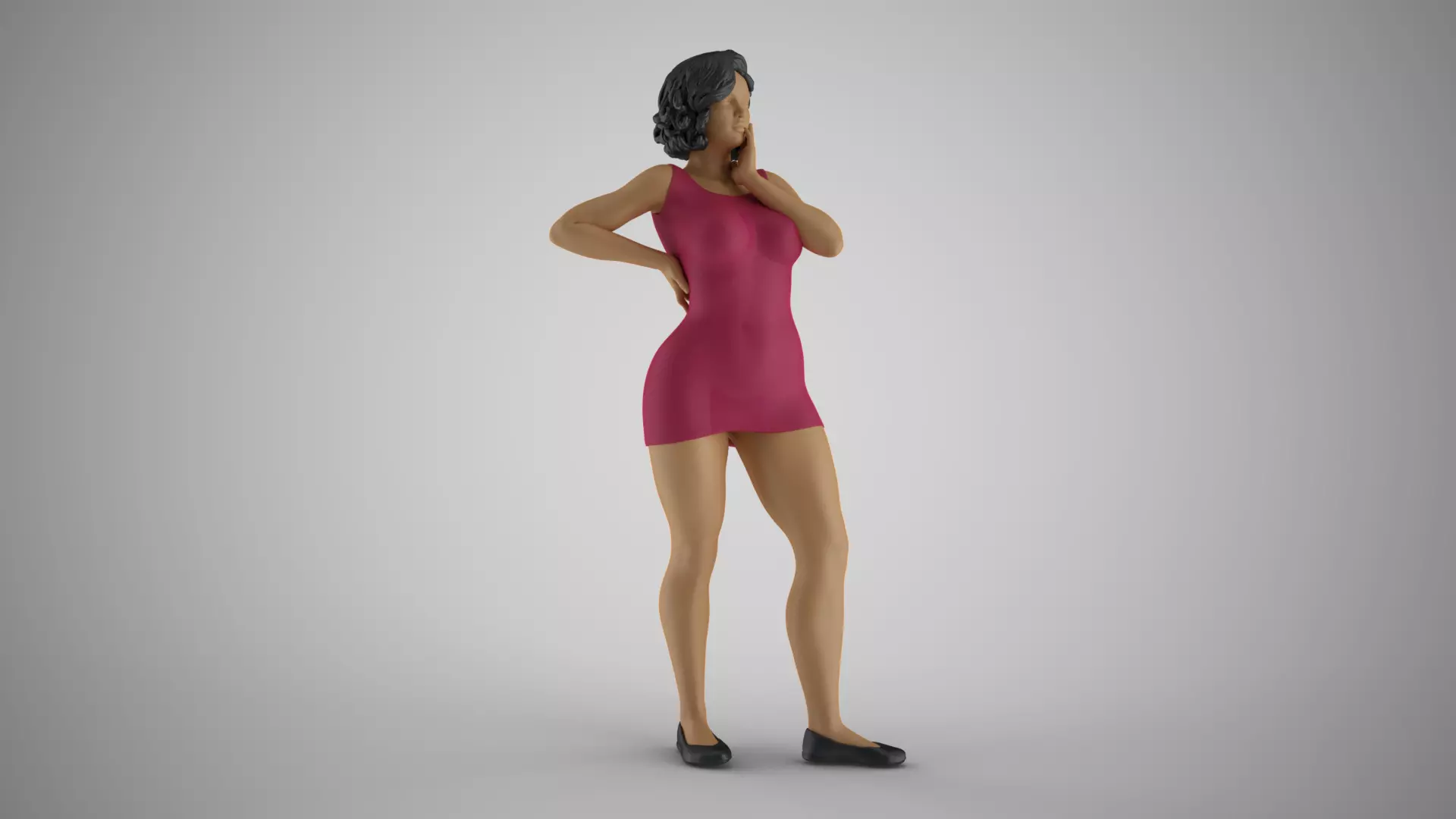 Girl Watching Over 3D print model_0