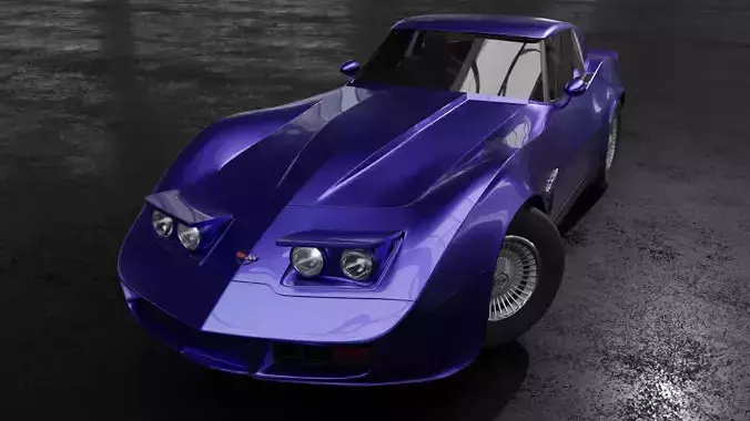Chevrolet corvette c3 1978 Low-poly 3D model