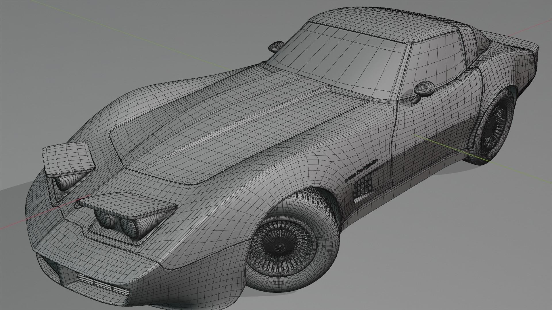 Chevrolet corvette c3 1978 Low-poly 3D model_5