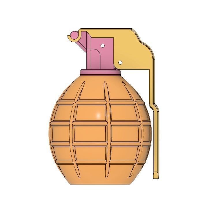 hand grenade 3D print model_2