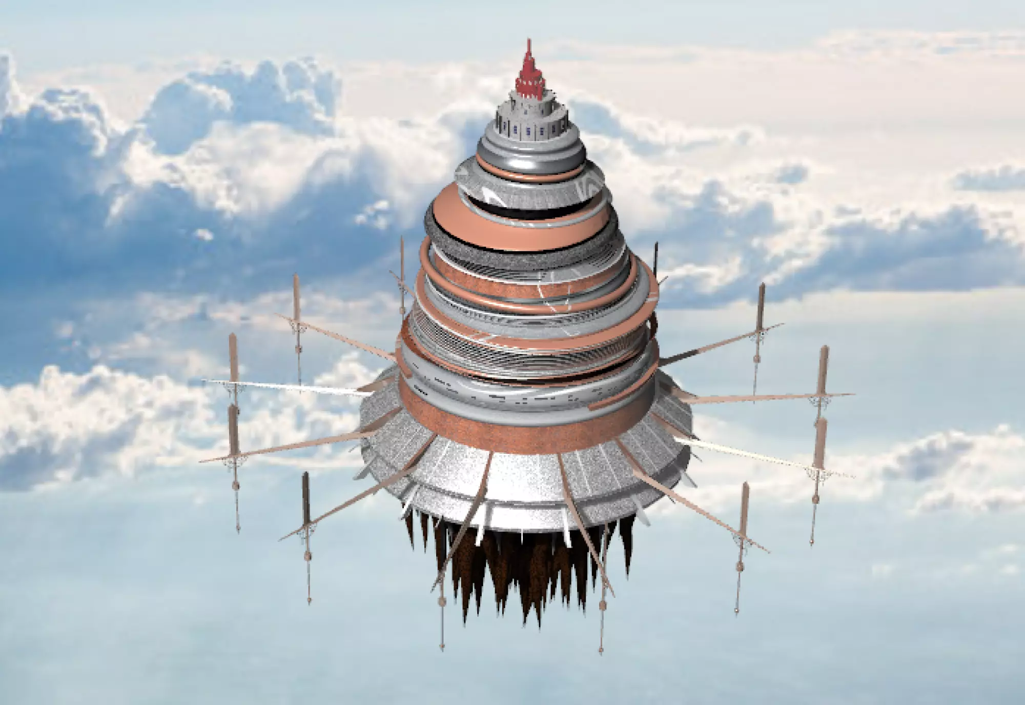 Aincrad SAO model 3d Low-poly 3D model_0