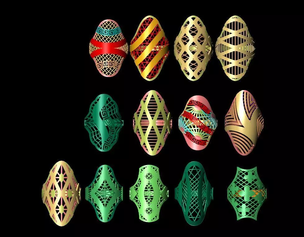 woman fuison ring ultra light 13 models 3D print model_0