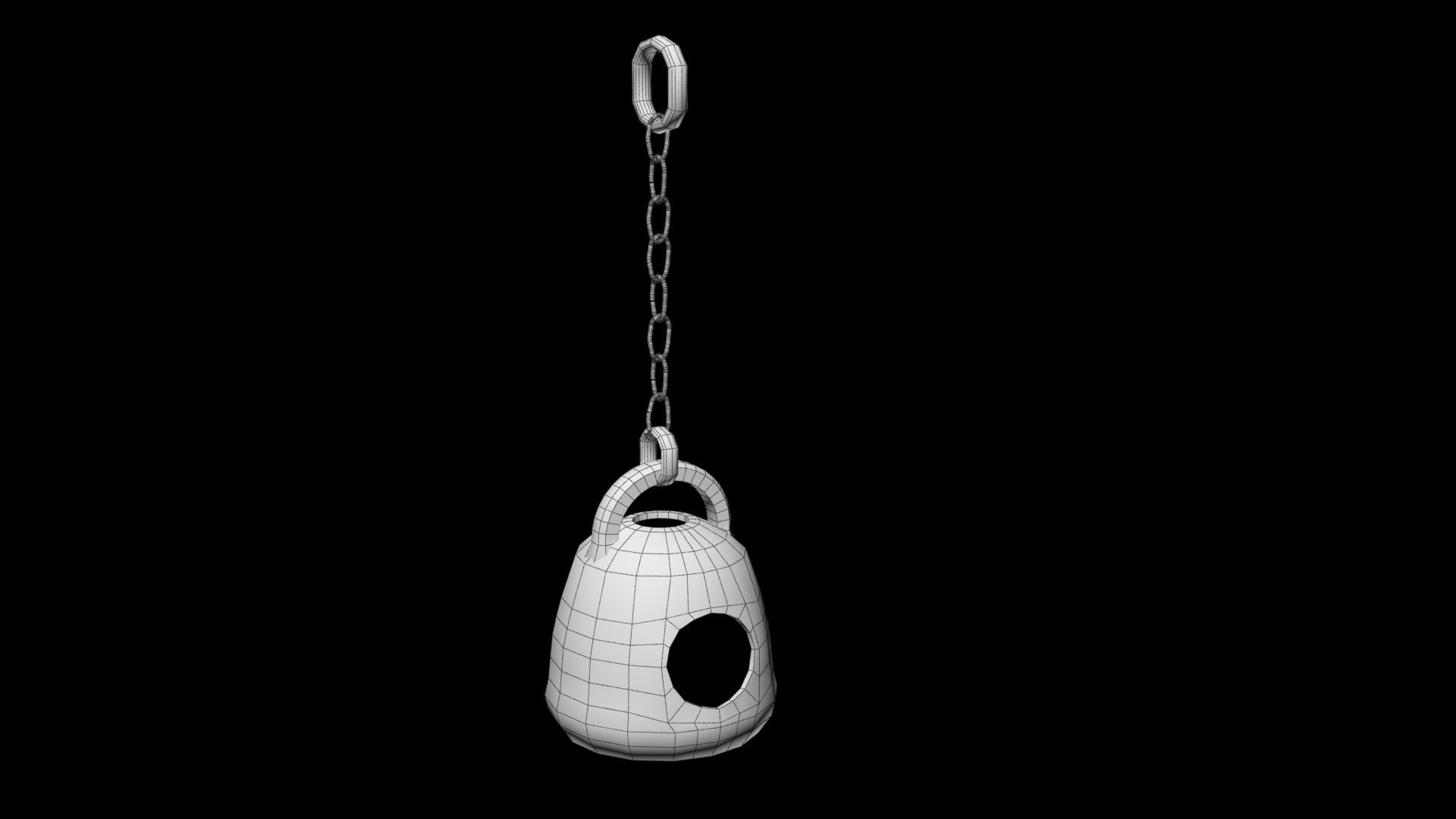 Bird House Low-poly 3D model_7