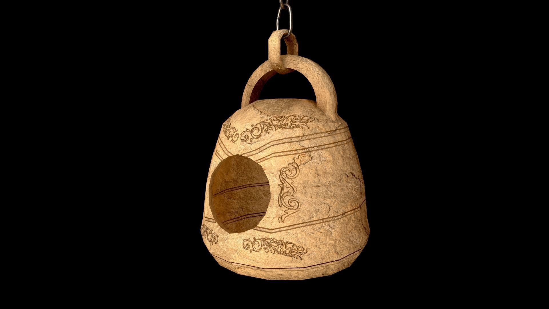 Bird House Low-poly 3D model_1