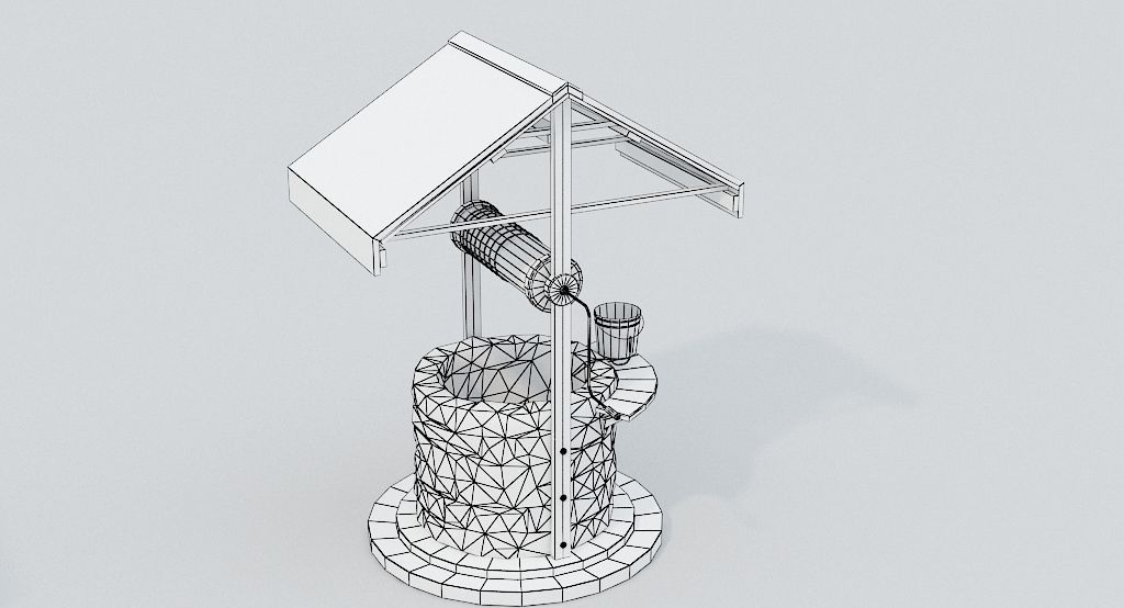 Medieval Well B Low-poly 3D model_15