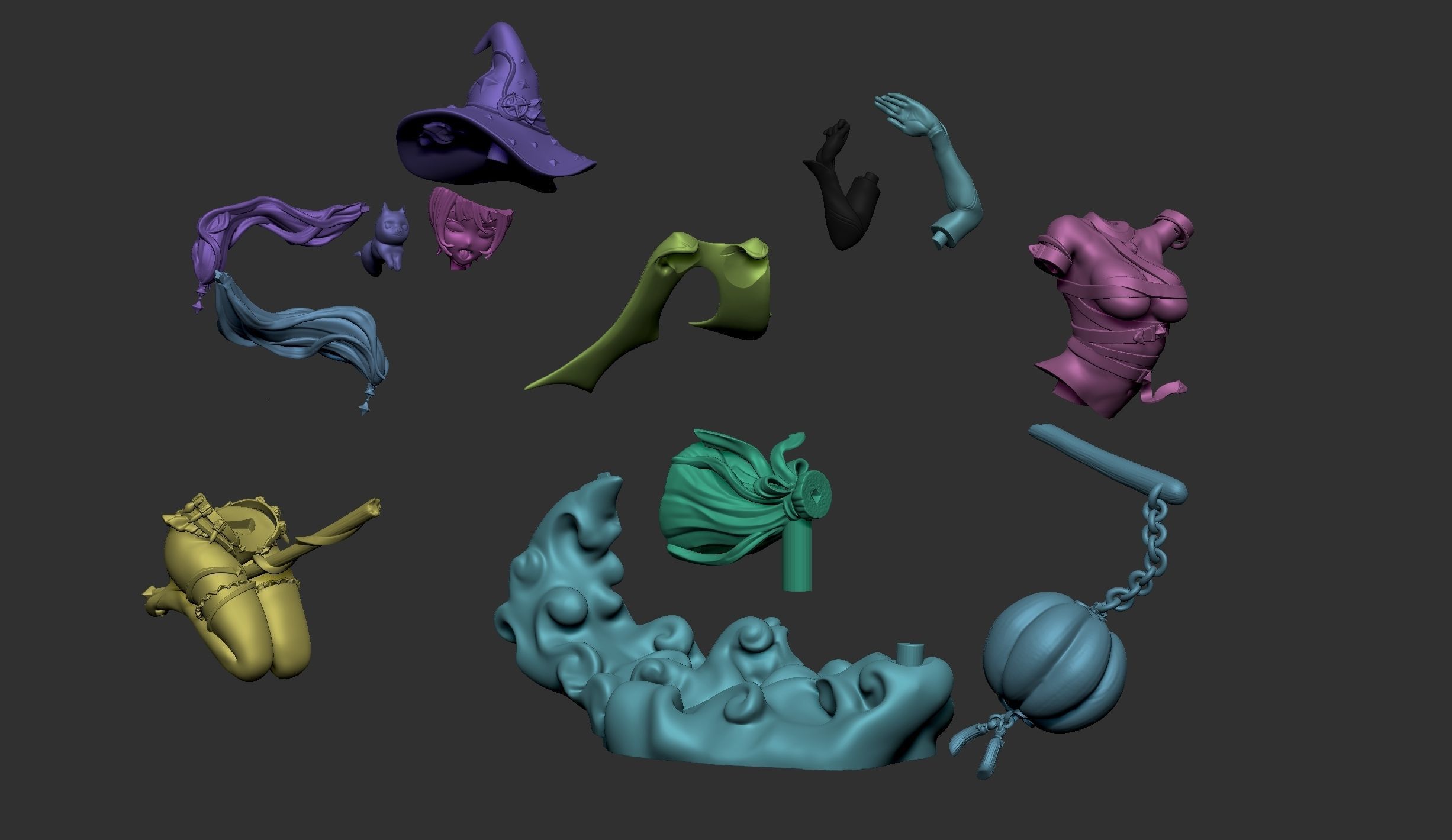 Mona - Genshin Impact 3D print model_9