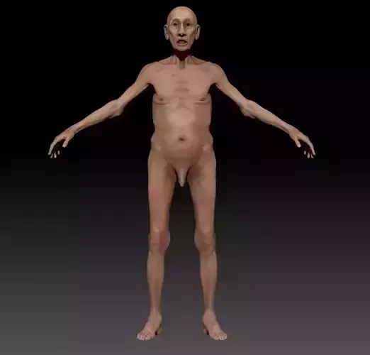 Old skinny man 