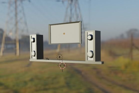 Tv and speaker 3d model  Free low-poly 3D model_2